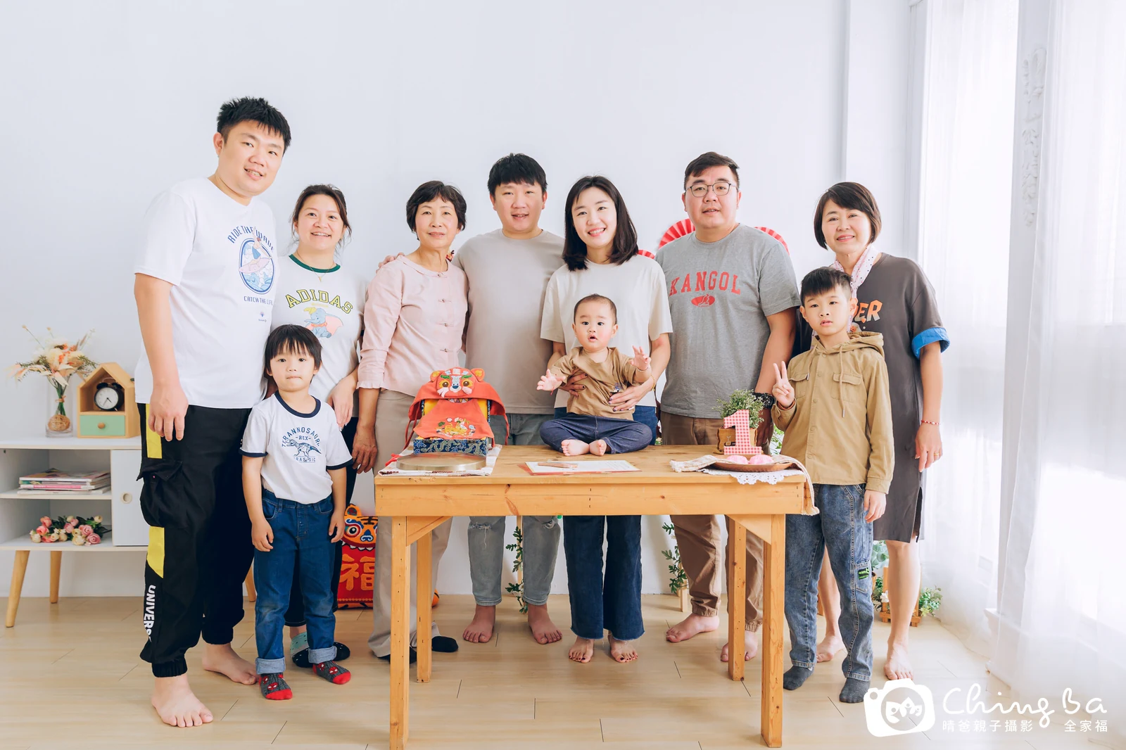 豐 1 歲寶貝 台中小家庭抓周紀念照｜晴爸親子攝影