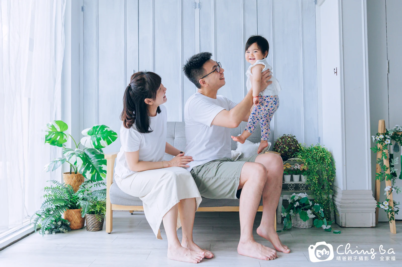 萱萱的台中小家庭抓周拍攝現場