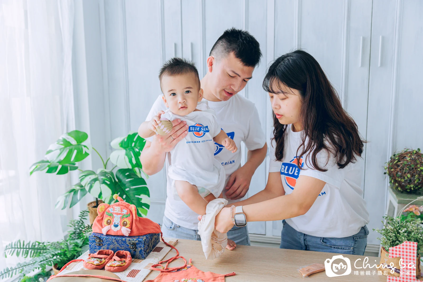 檸檬的台中小家庭抓周拍攝現場