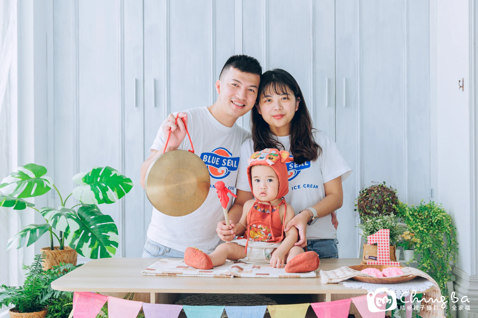 檸檬的台中小家庭抓周拍攝現場
