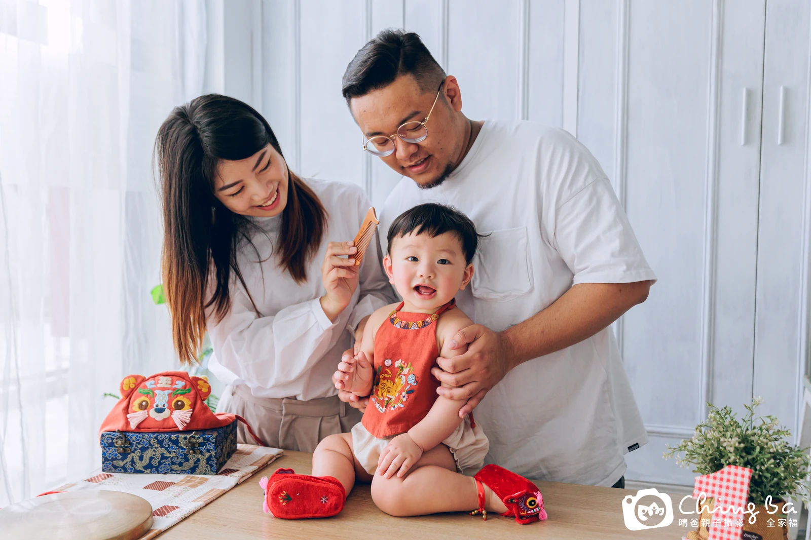 BoBo 1 歲寶貝 台中小家庭抓周紀念照｜晴爸親子攝影
