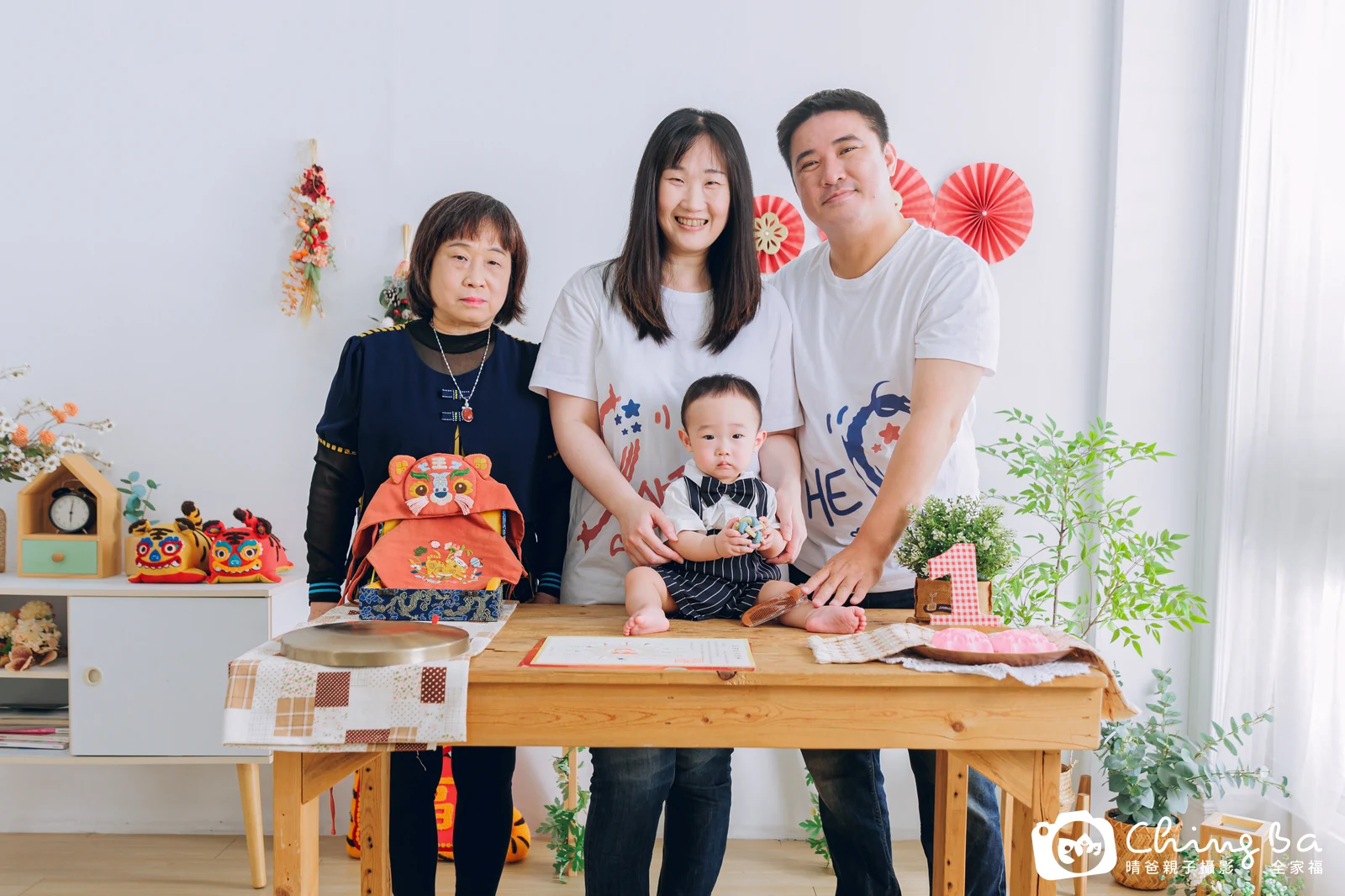 銨銨的台中小家庭抓周拍攝現場