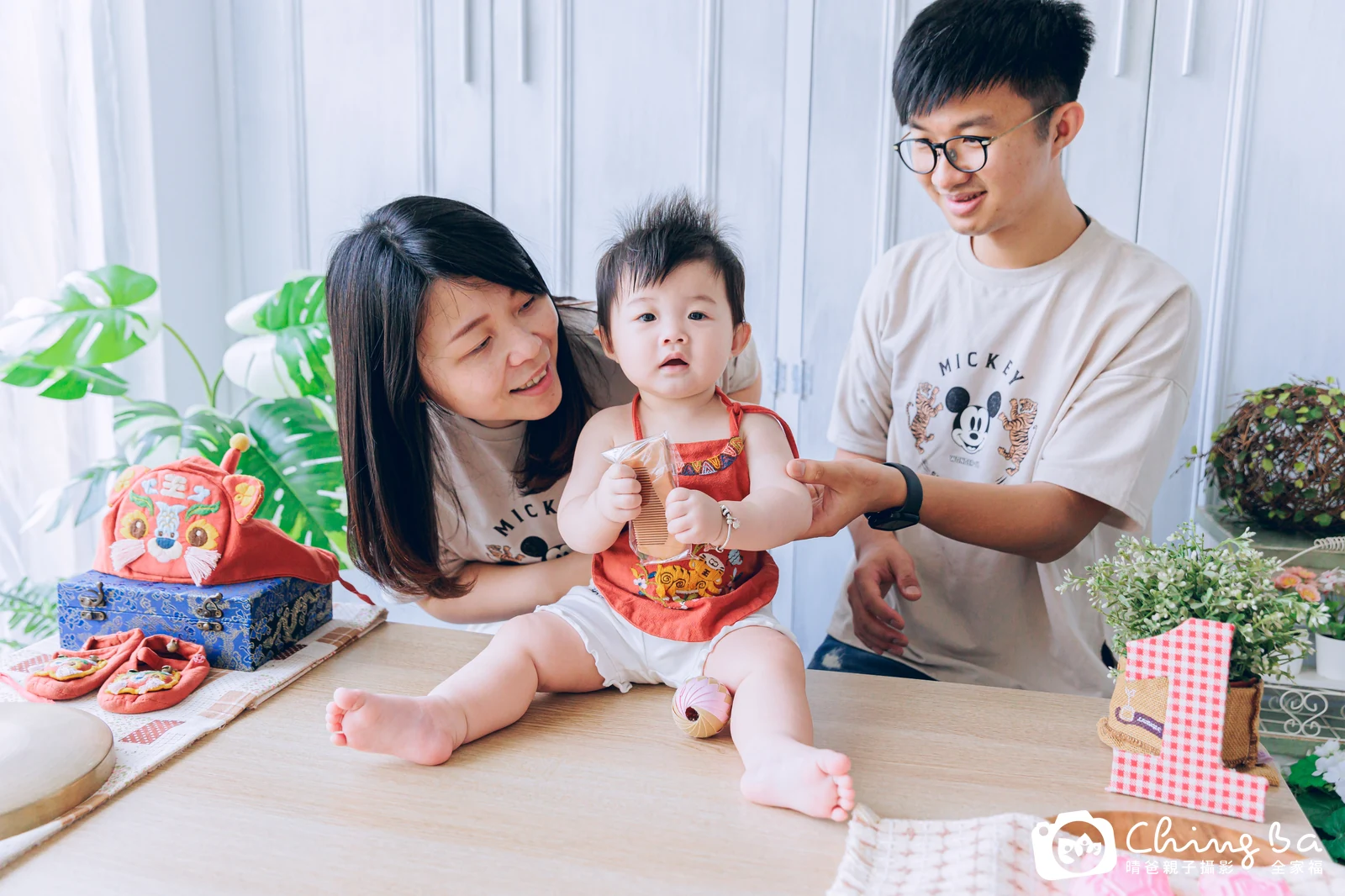 妞妞的台中小家庭抓周拍攝現場