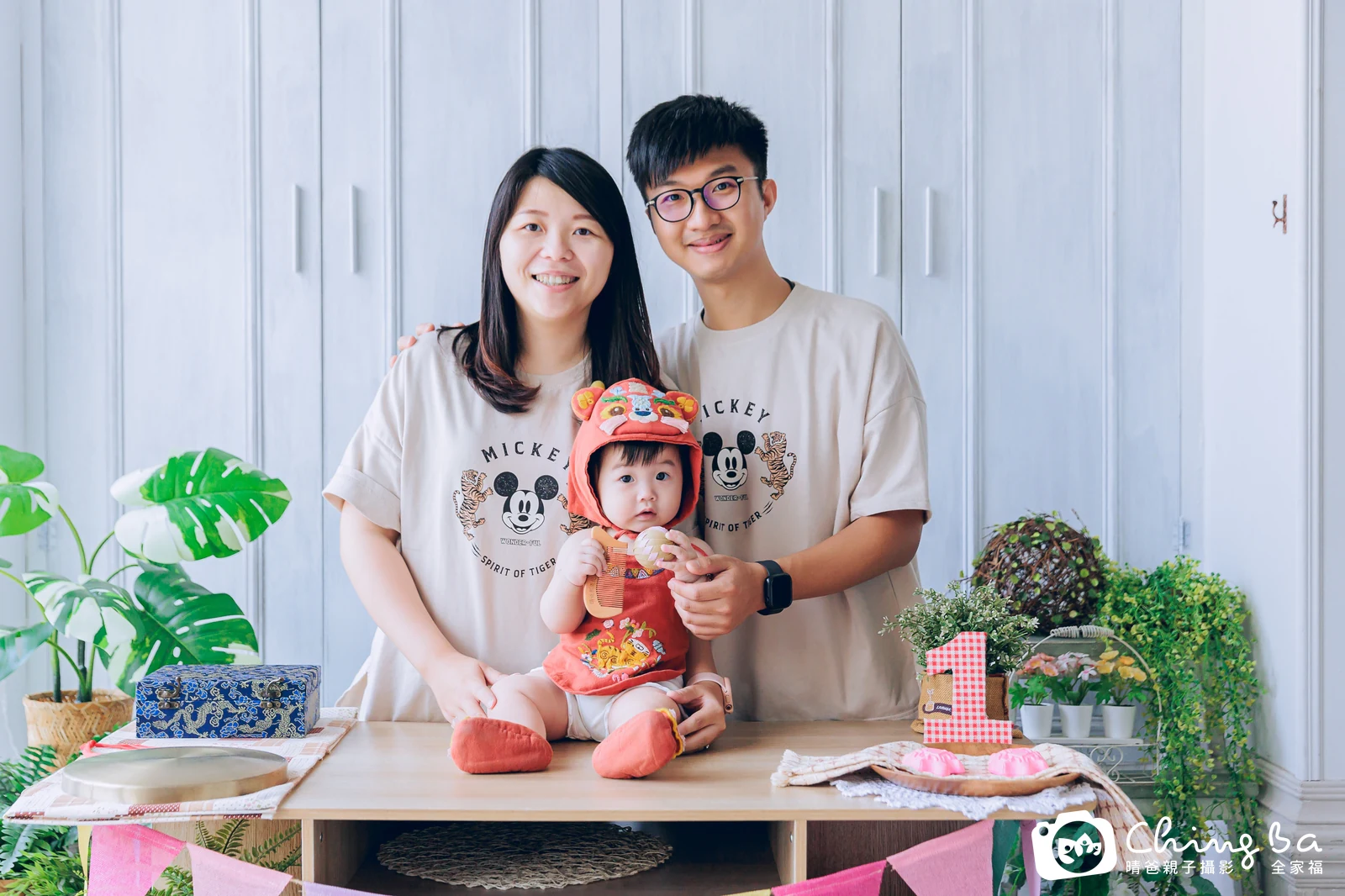 妞妞的台中小家庭抓周拍攝現場