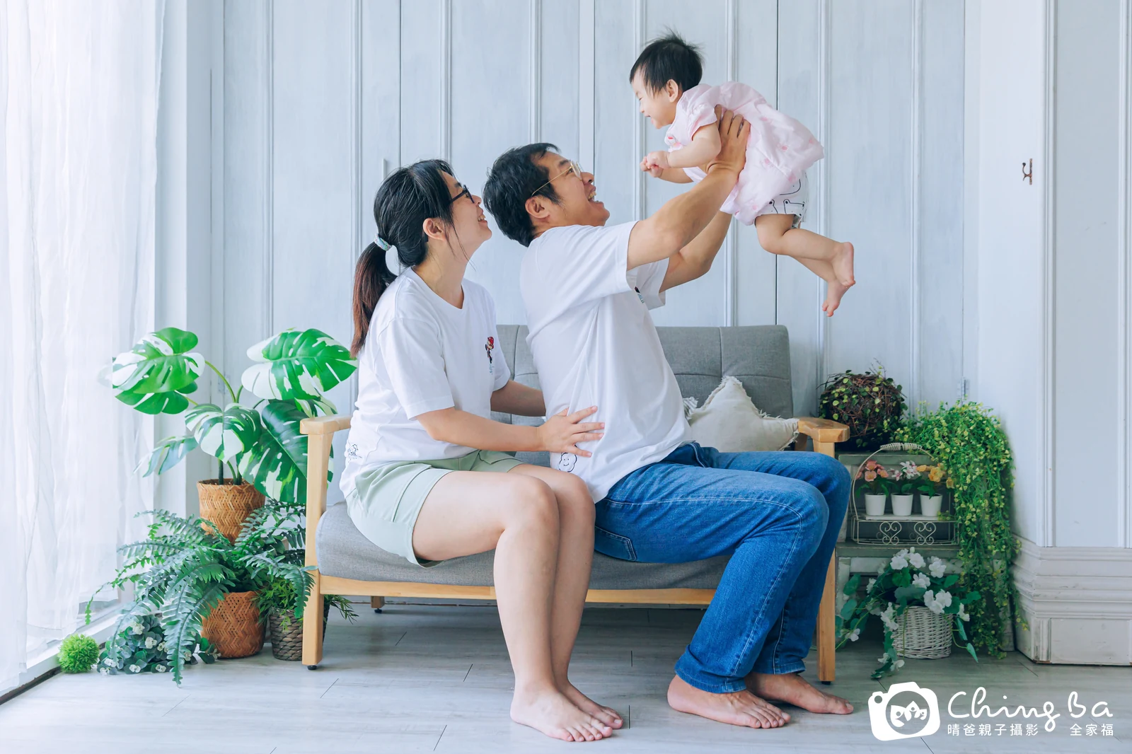 小瑜的台中小家庭抓周拍攝現場