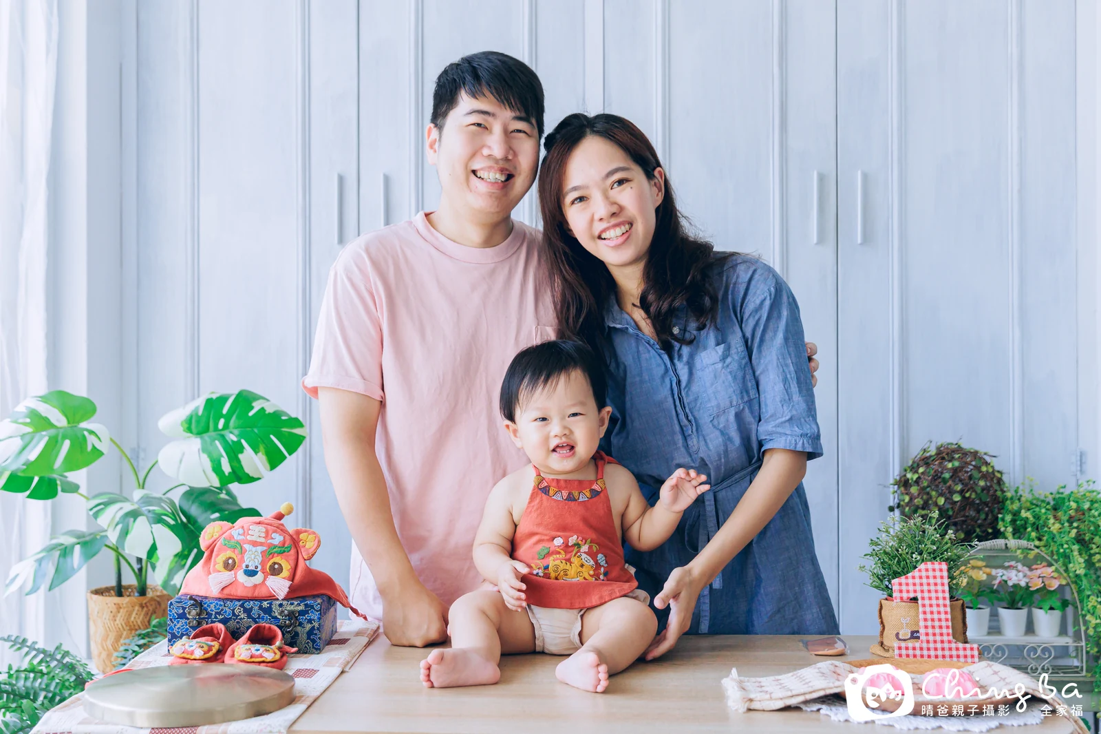 綸綸的台中小家庭抓周拍攝現場