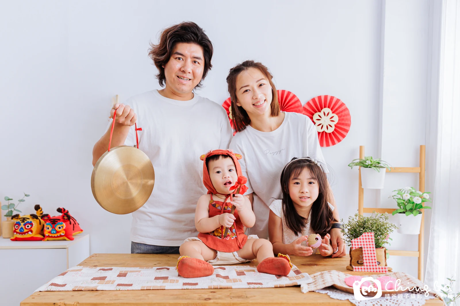睿睿的台中小家庭抓周拍攝現場