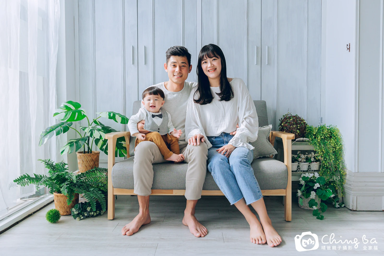 蛋捲的台中小家庭抓周拍攝現場