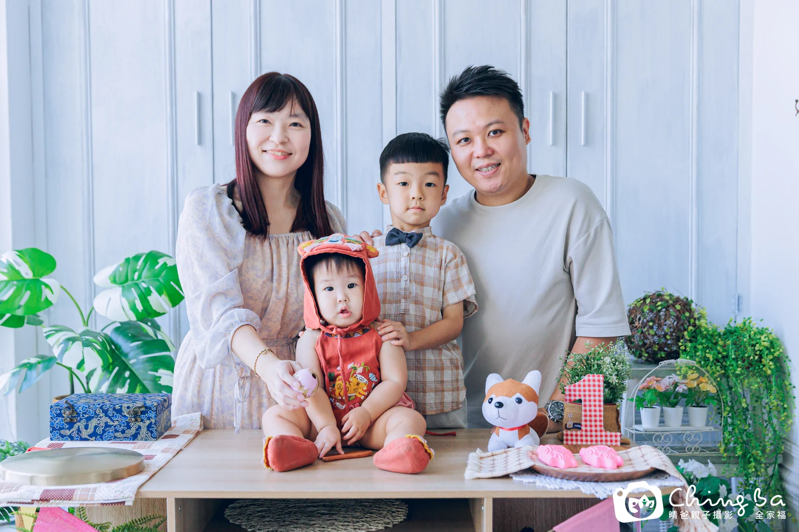 溦溦的台中小家庭抓周拍攝現場