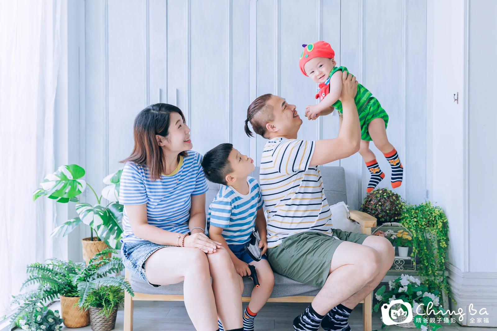 二嘟的台中小家庭抓周拍攝現場
