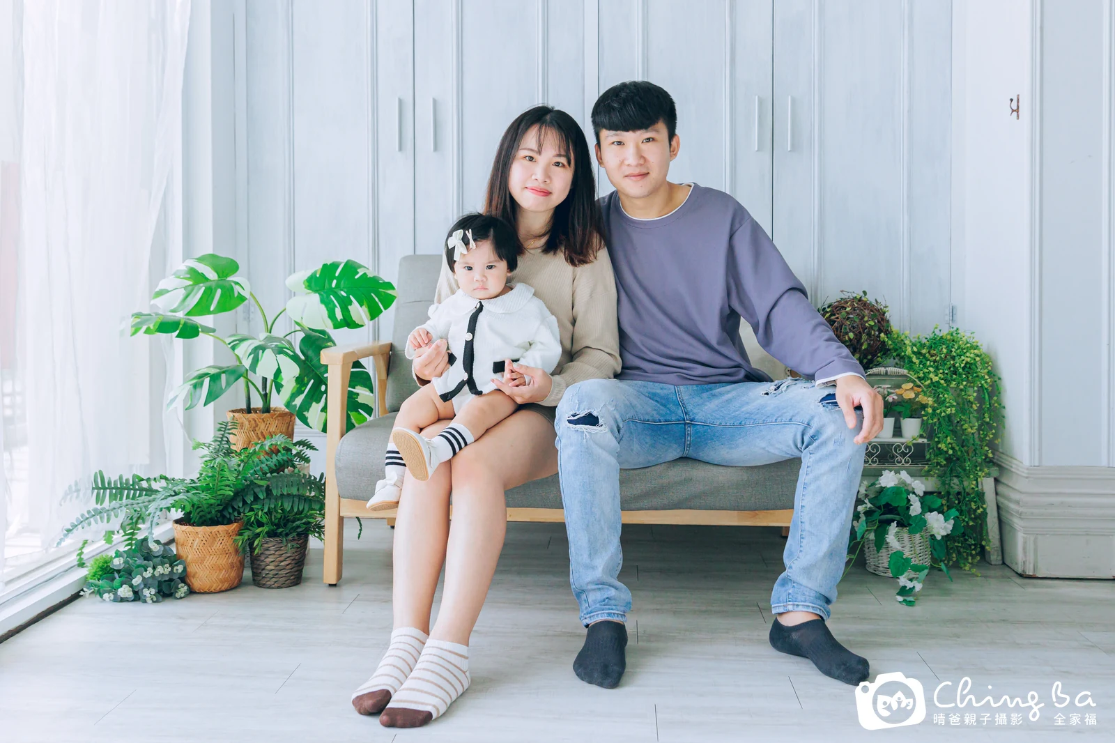 恩恩的台中小家庭抓周拍攝現場