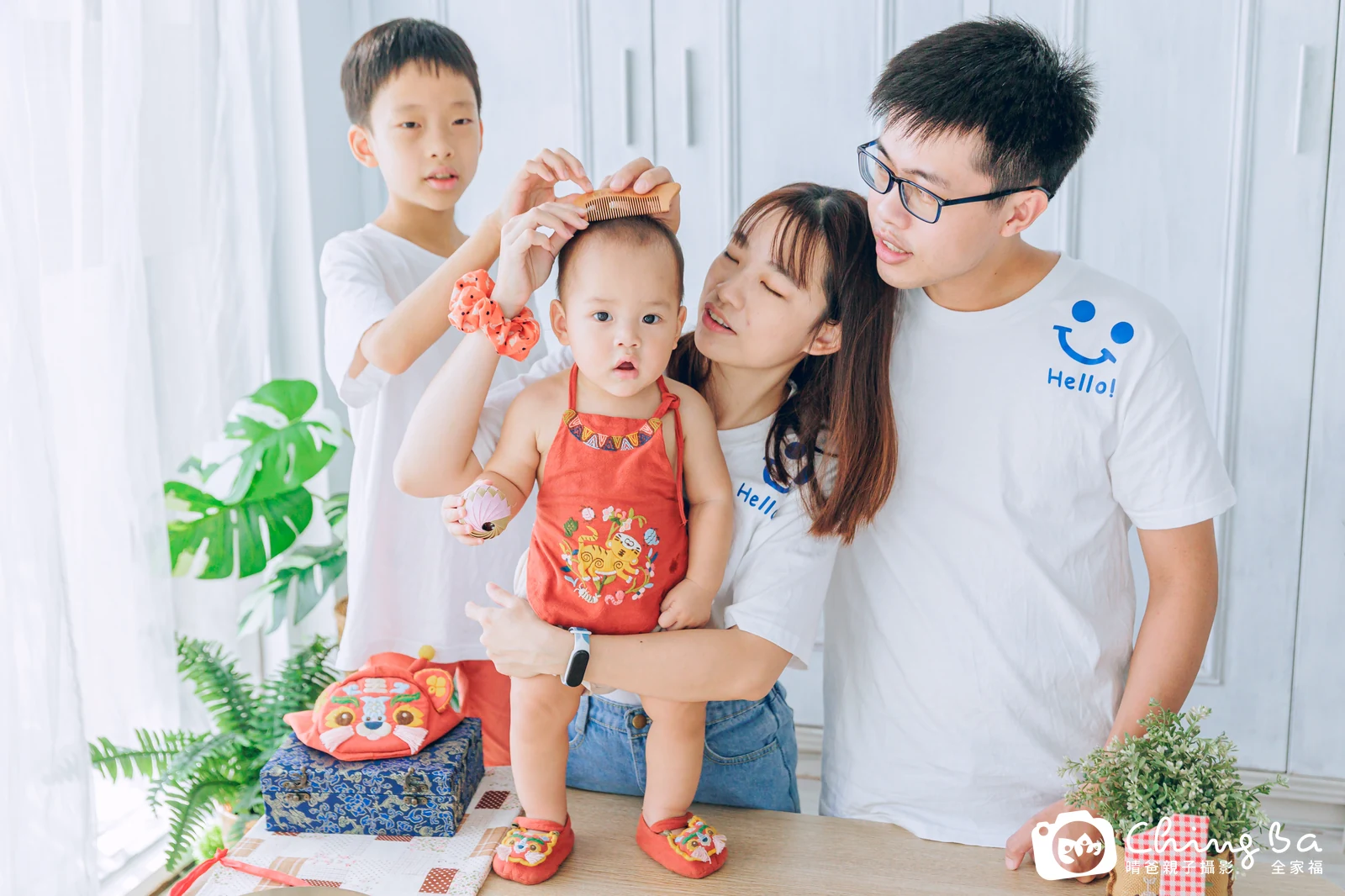 逵逵的台中小家庭抓周拍攝現場