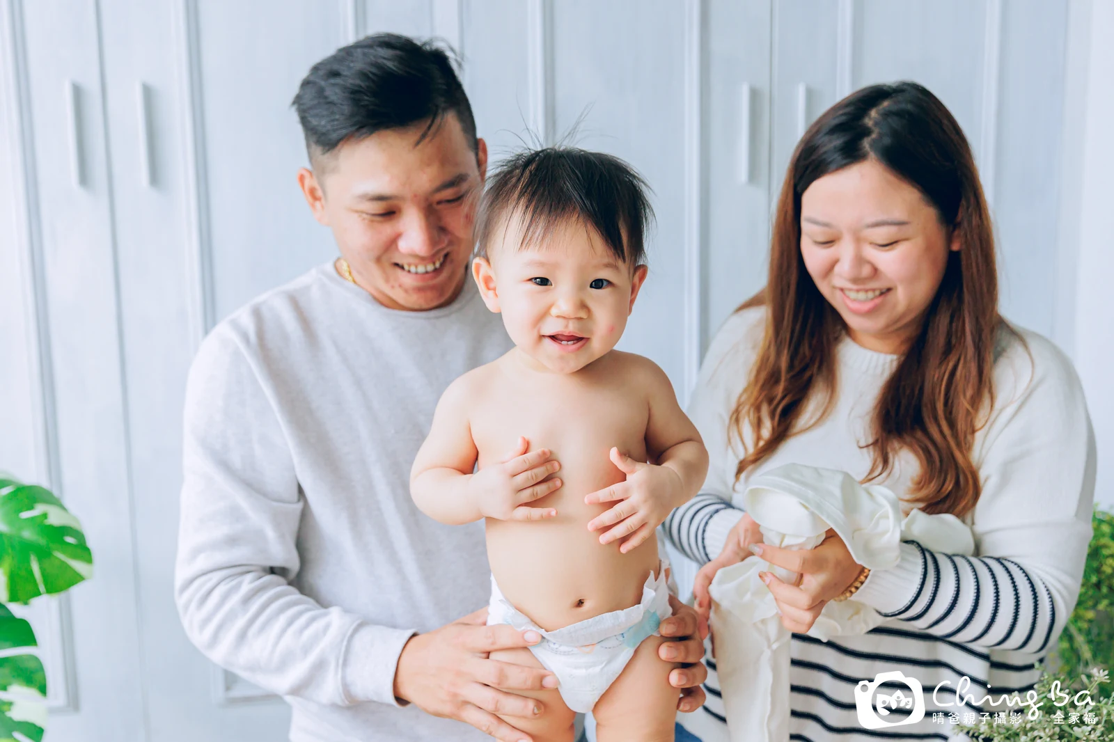小泡麵的台中小家庭抓周拍攝現場