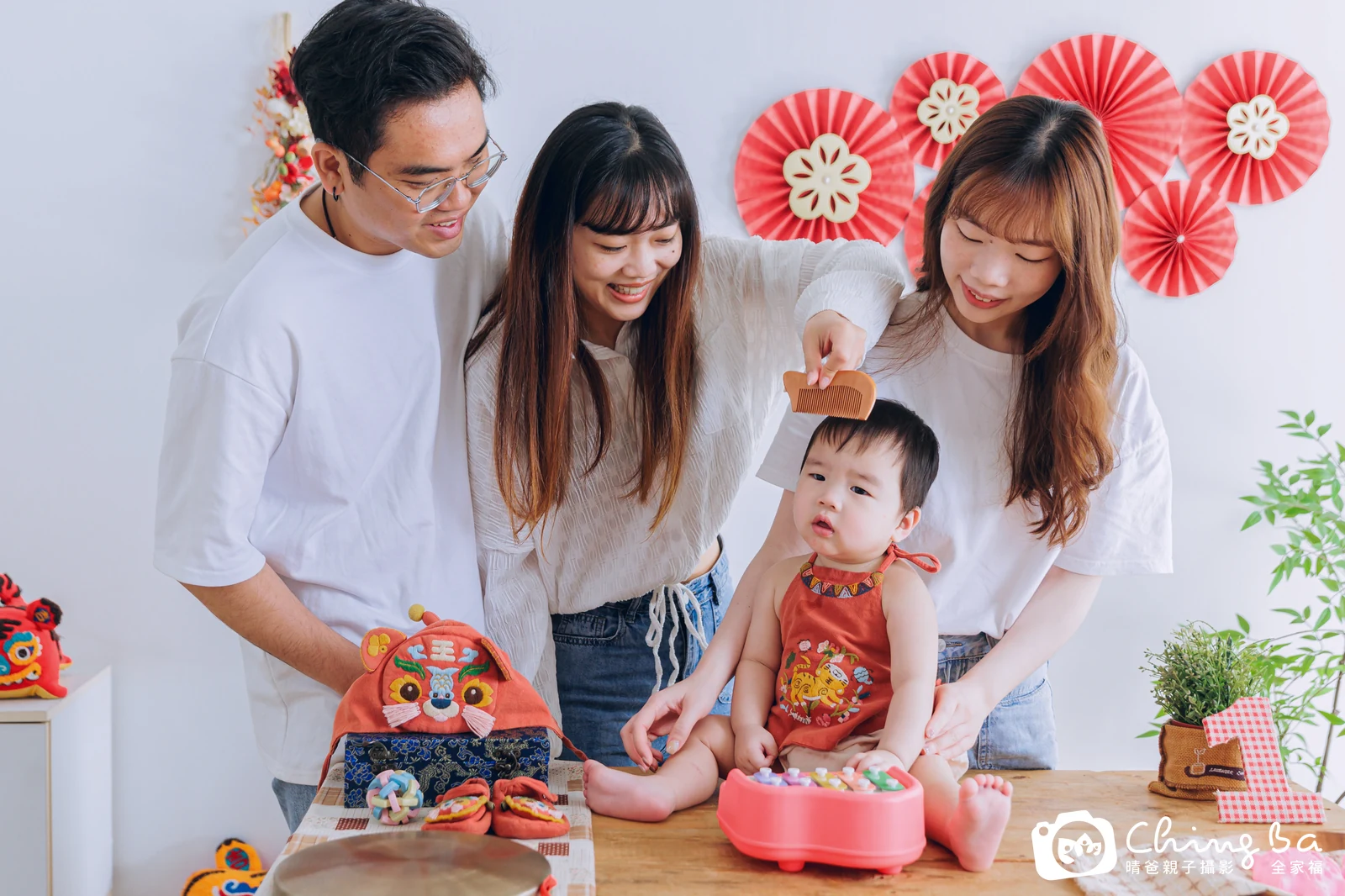 謙的台中小家庭抓周拍攝現場