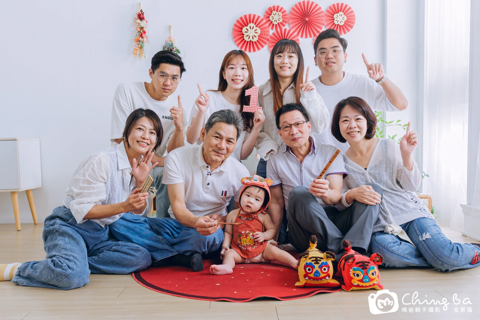 小家庭抓周拍作品｜2025 年春季｜晴爸親子攝影
