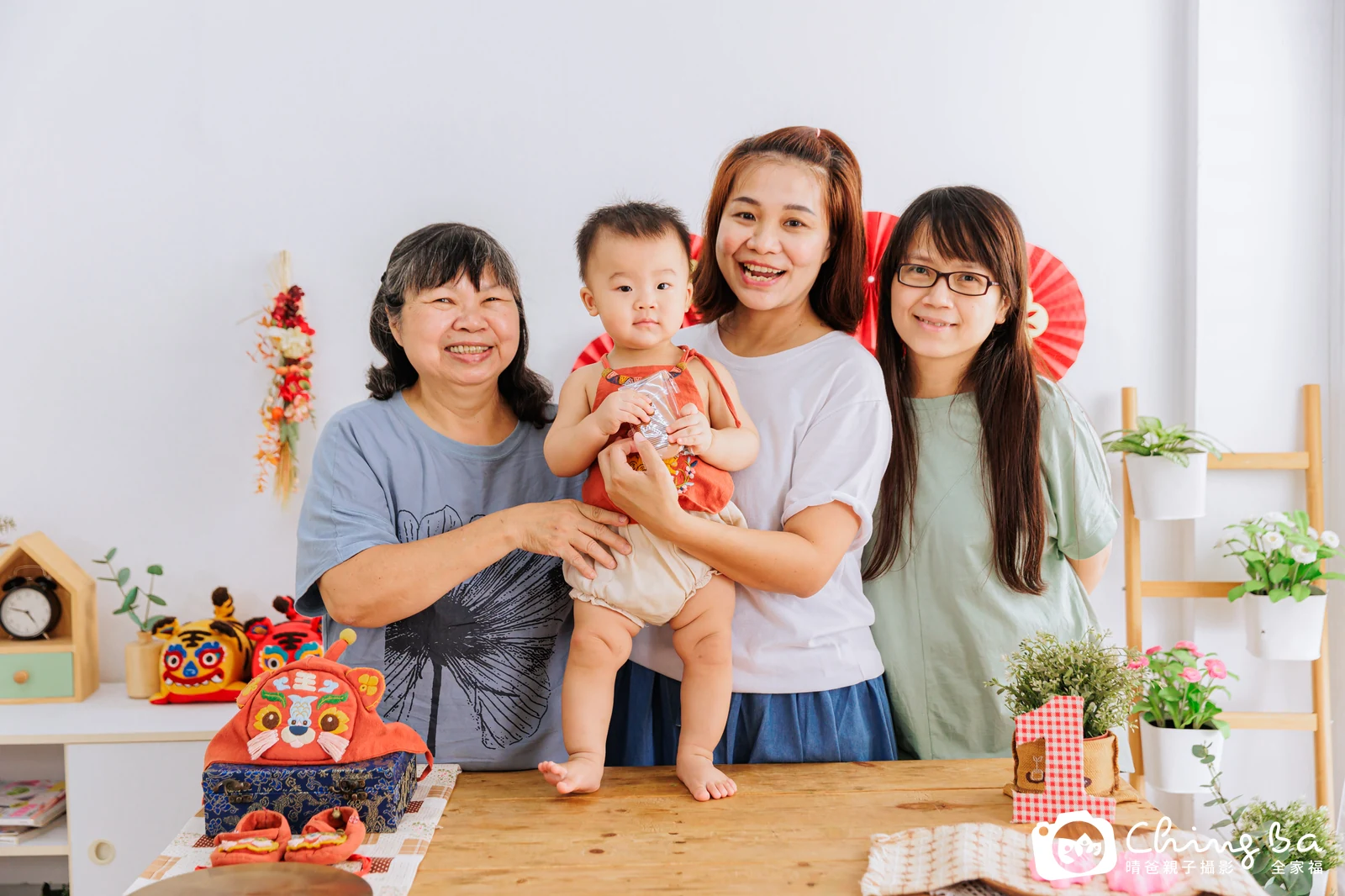 彥彥的台中小家庭抓周拍攝現場
