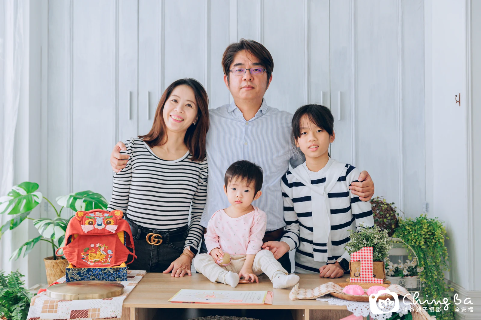 言言的台中小家庭抓周拍攝現場
