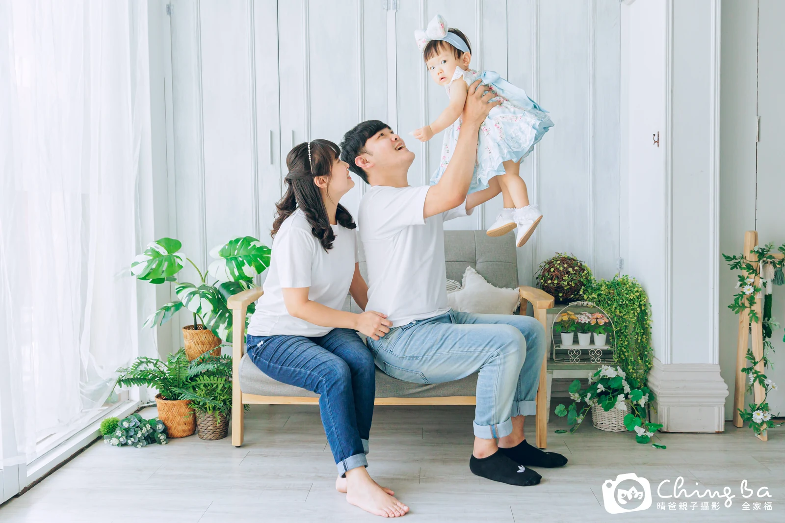 熊小妞的台中小家庭抓周拍攝現場
