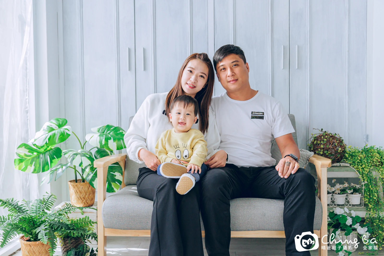 杰的台中小家庭抓周拍攝現場