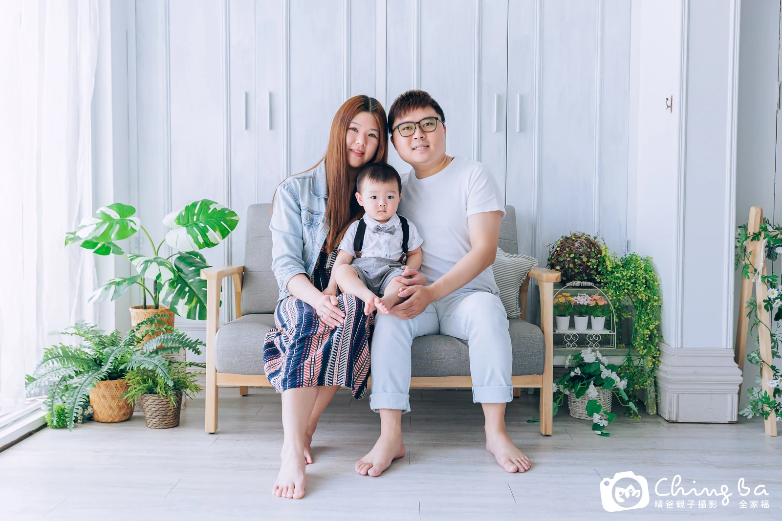 豐的台中小家庭抓周拍攝現場