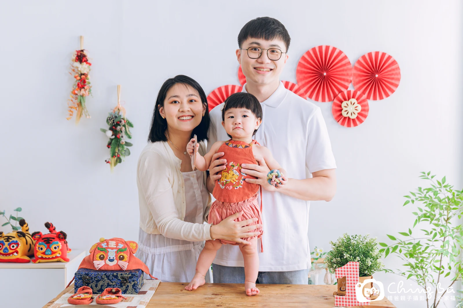 昀的台中小家庭抓周拍攝現場