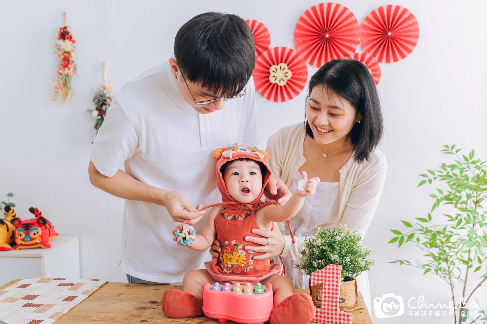 昀的台中小家庭抓周拍攝現場