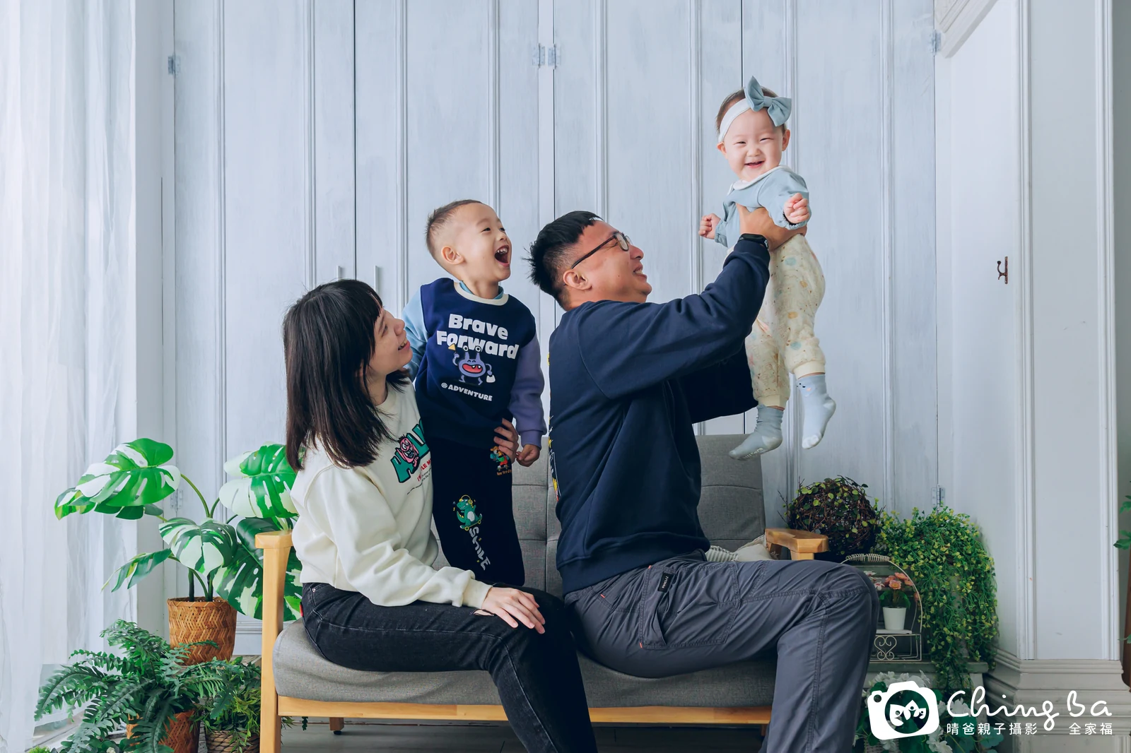 妃妃的台中小家庭抓周拍攝現場