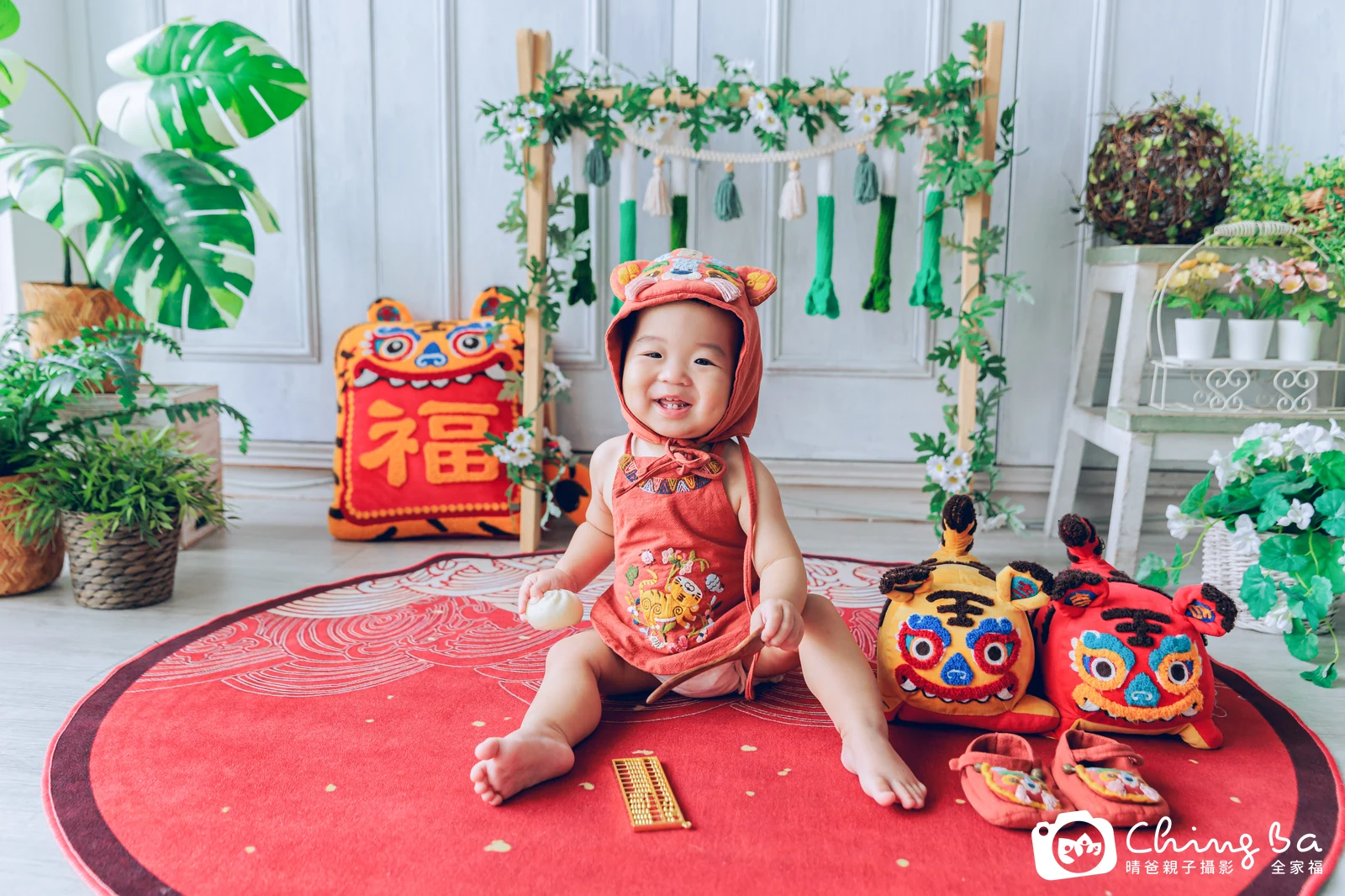 一寶周歲抓周儀式的紀錄（2024 年夏季）