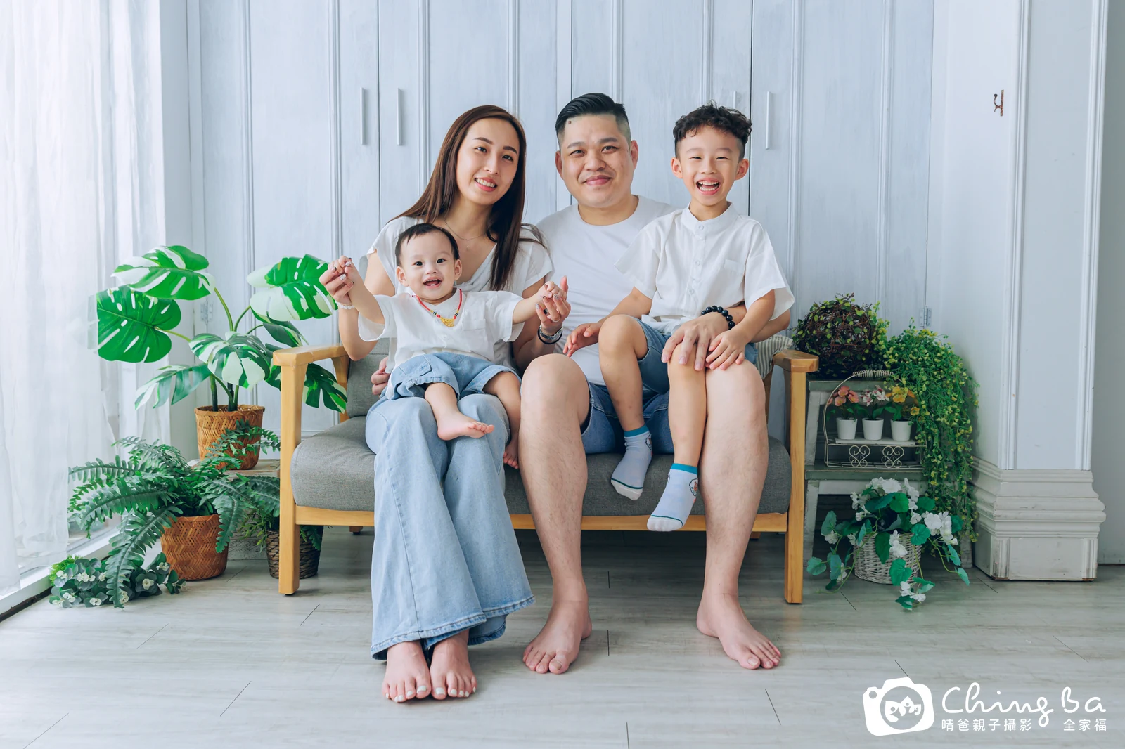 阿紝的台中小家庭抓周拍攝現場