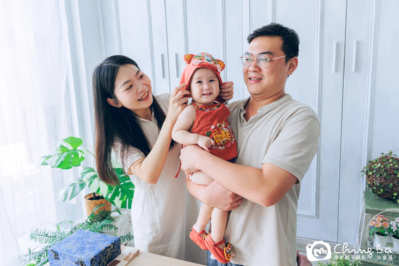 糯糯 1 歲寶貝 台中小家庭抓周紀念照｜晴爸親子攝影
