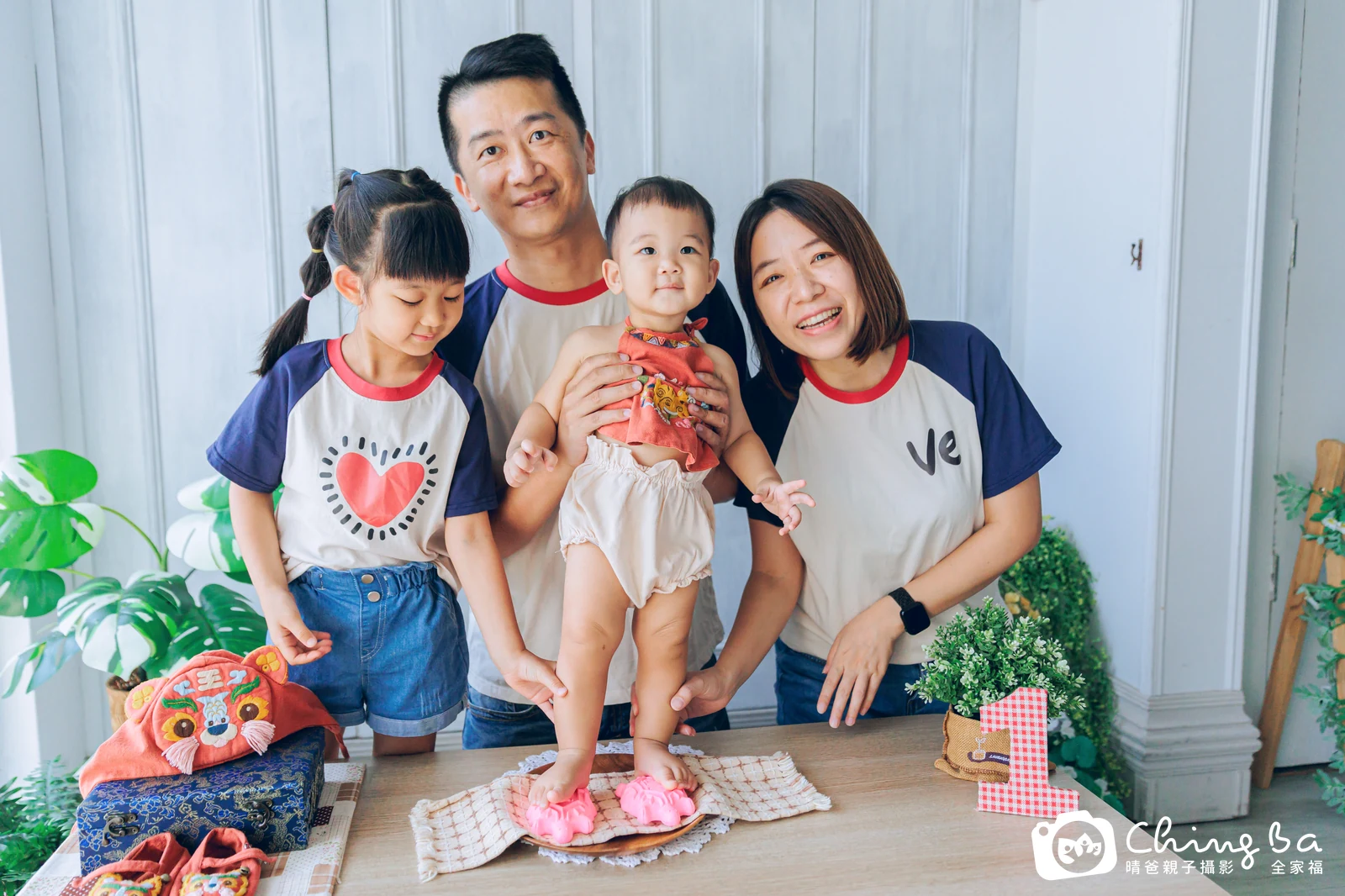 暘暘的台中小家庭抓周拍攝現場