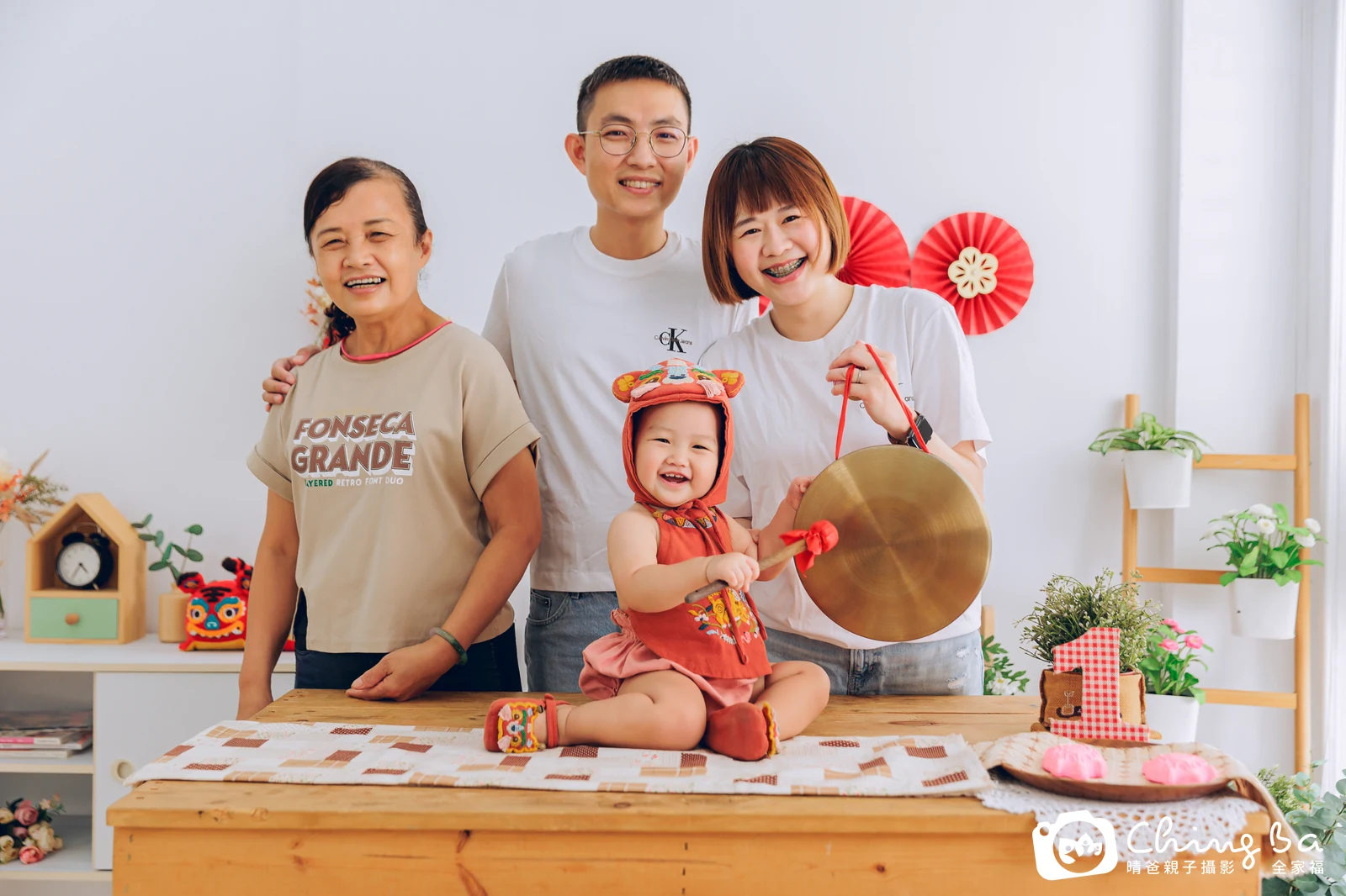 大發 1 歲寶貝 台中小家庭抓周紀念照｜晴爸親子攝影