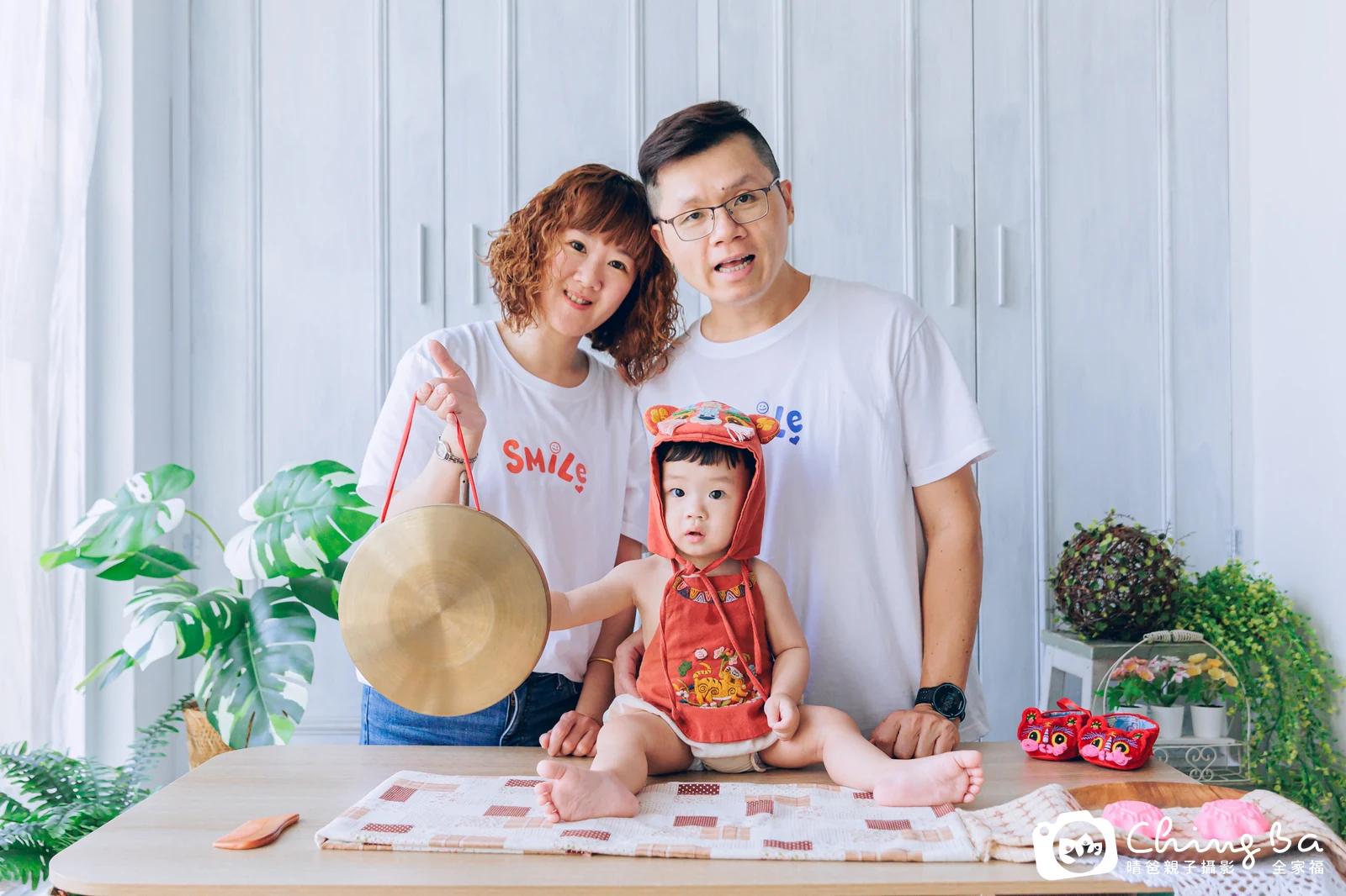 諺的台中小家庭抓周拍攝現場