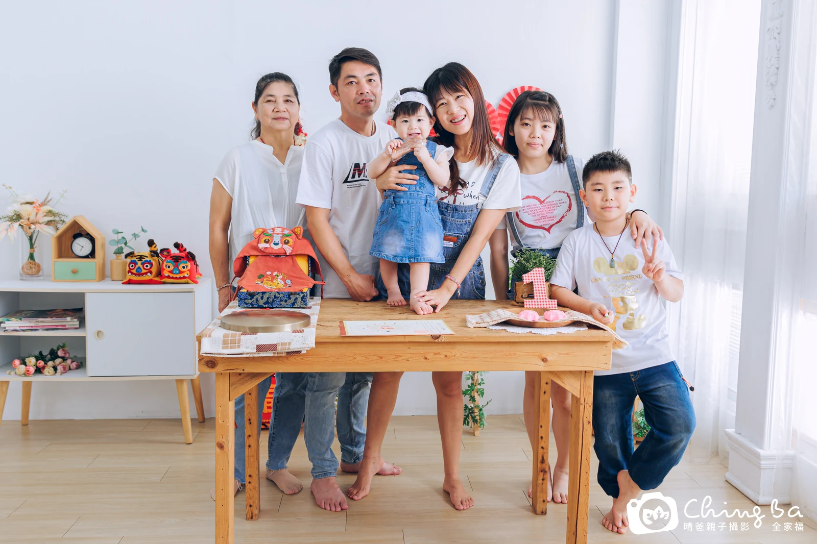 羽的台中小家庭抓周拍攝現場