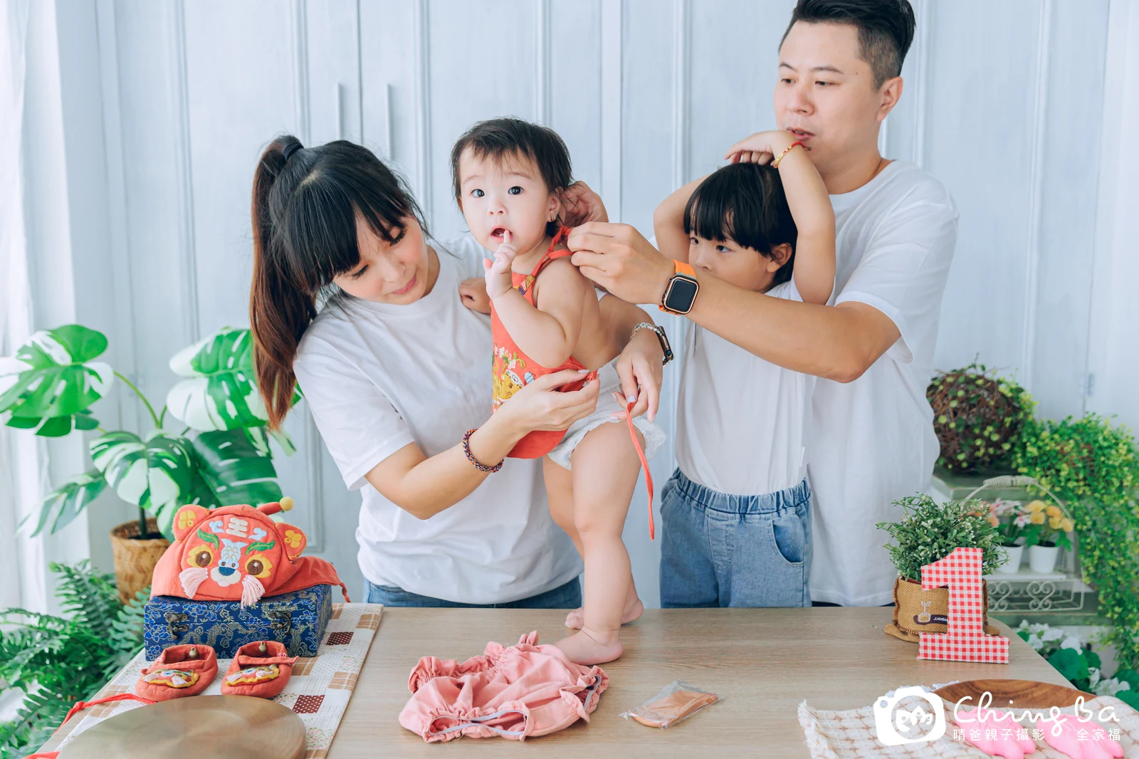 Yuna的台中小家庭抓周拍攝現場
