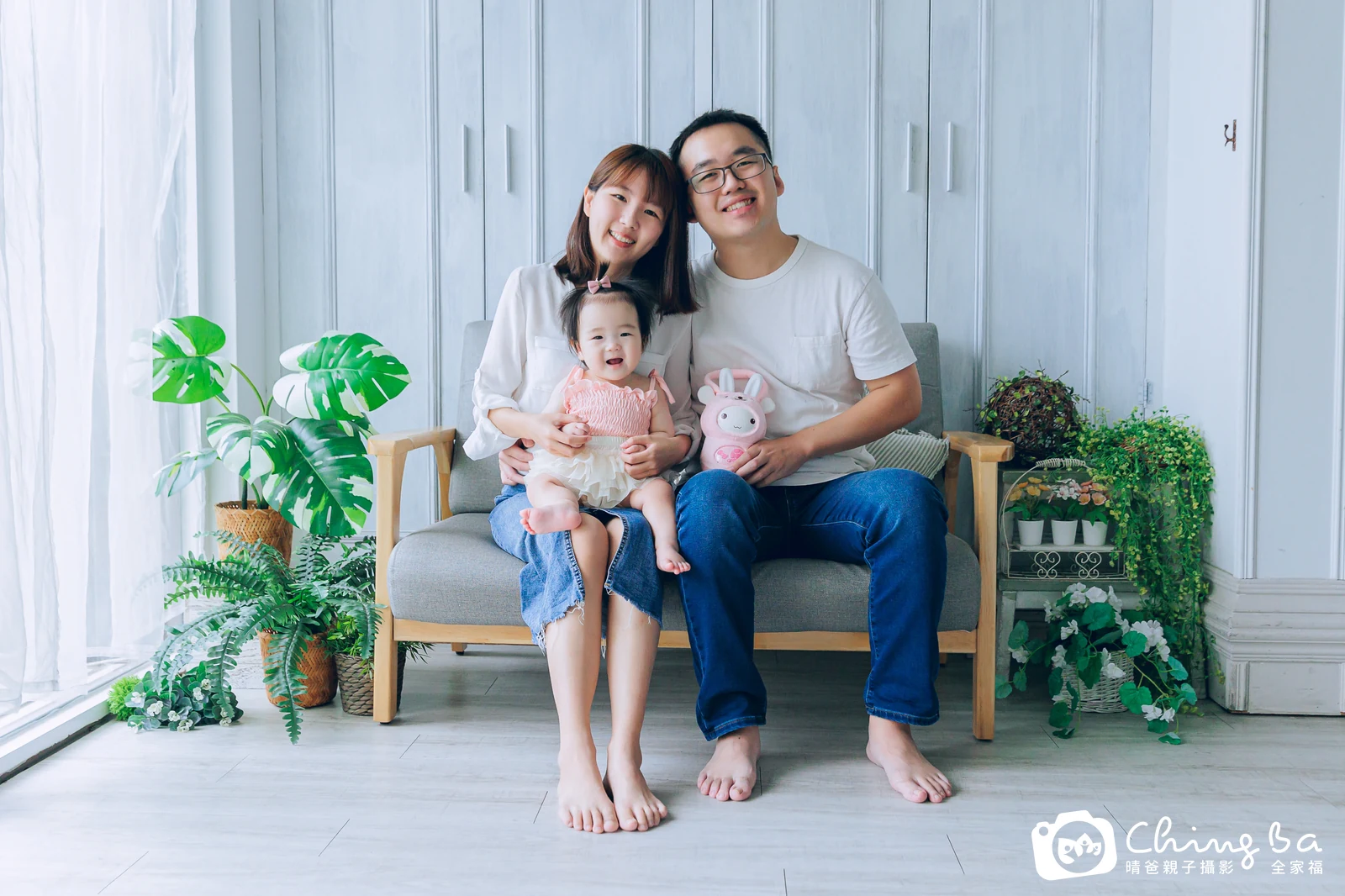 玥玥的台中小家庭抓周拍攝現場