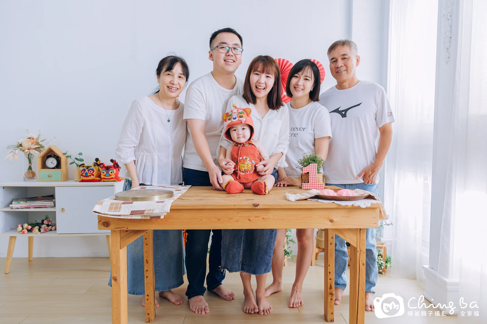 玥玥的台中小家庭抓周拍攝現場