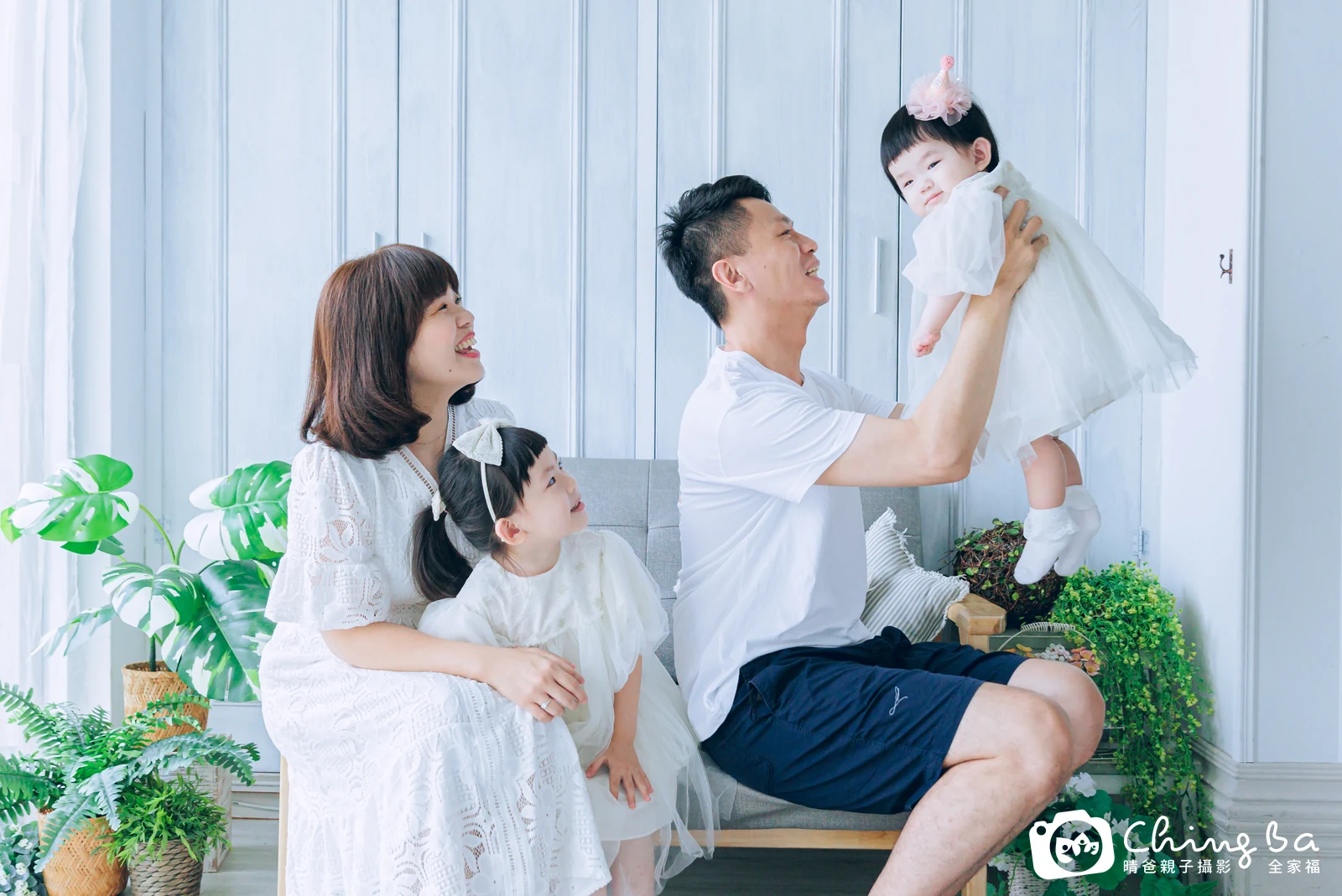 棠棠的台中小家庭抓周拍攝現場