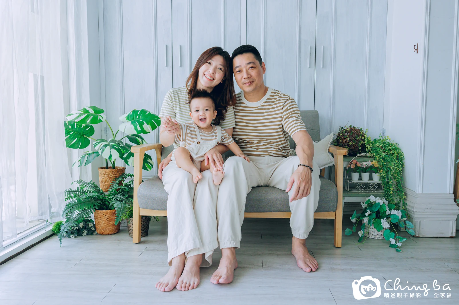 竣竣的台中小家庭抓周拍攝現場