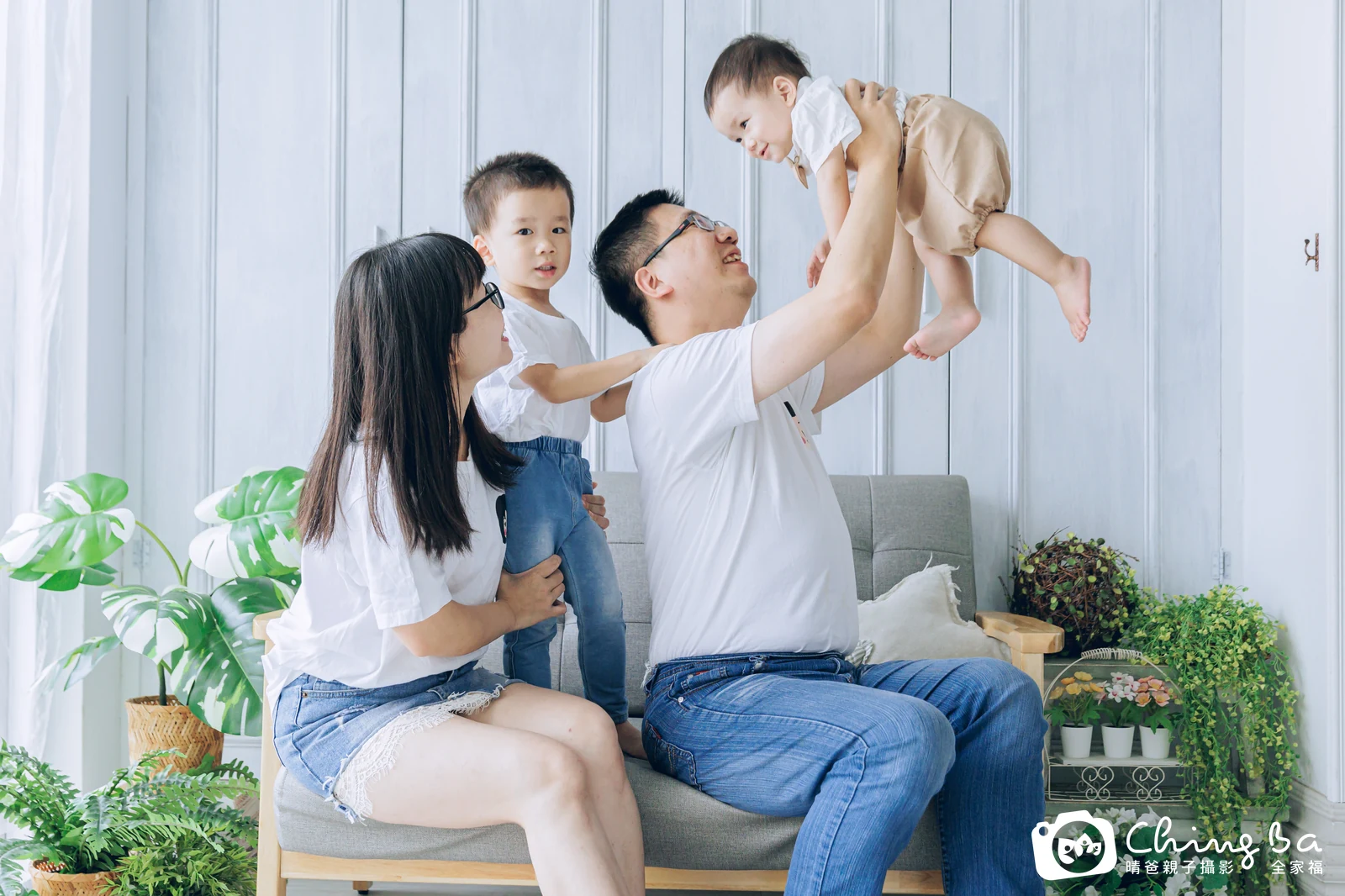 玄的台中小家庭抓周拍攝現場