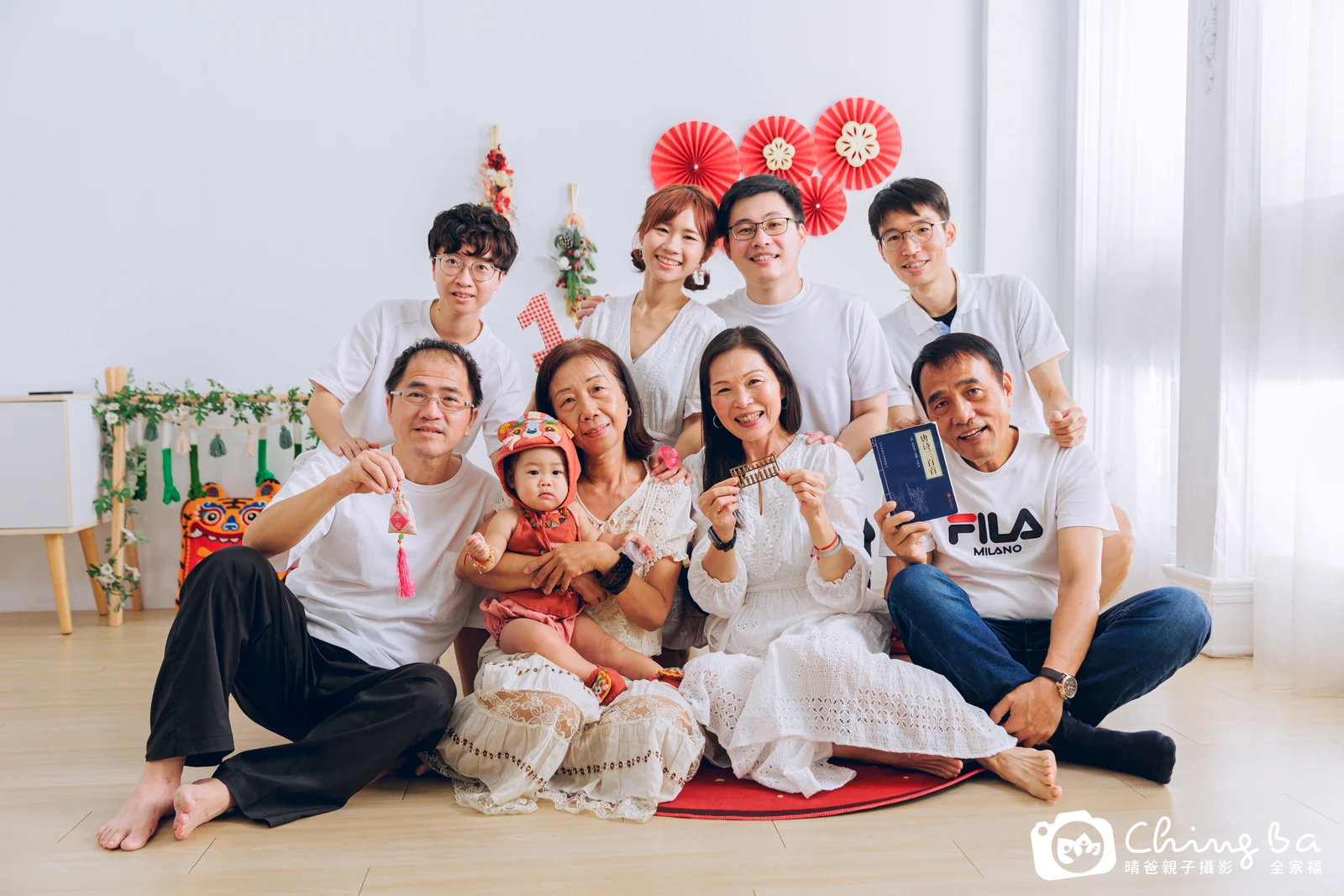 蛋仔 1 歲 1 個月寶貝 台中小家庭抓周紀念照｜晴爸親子攝影