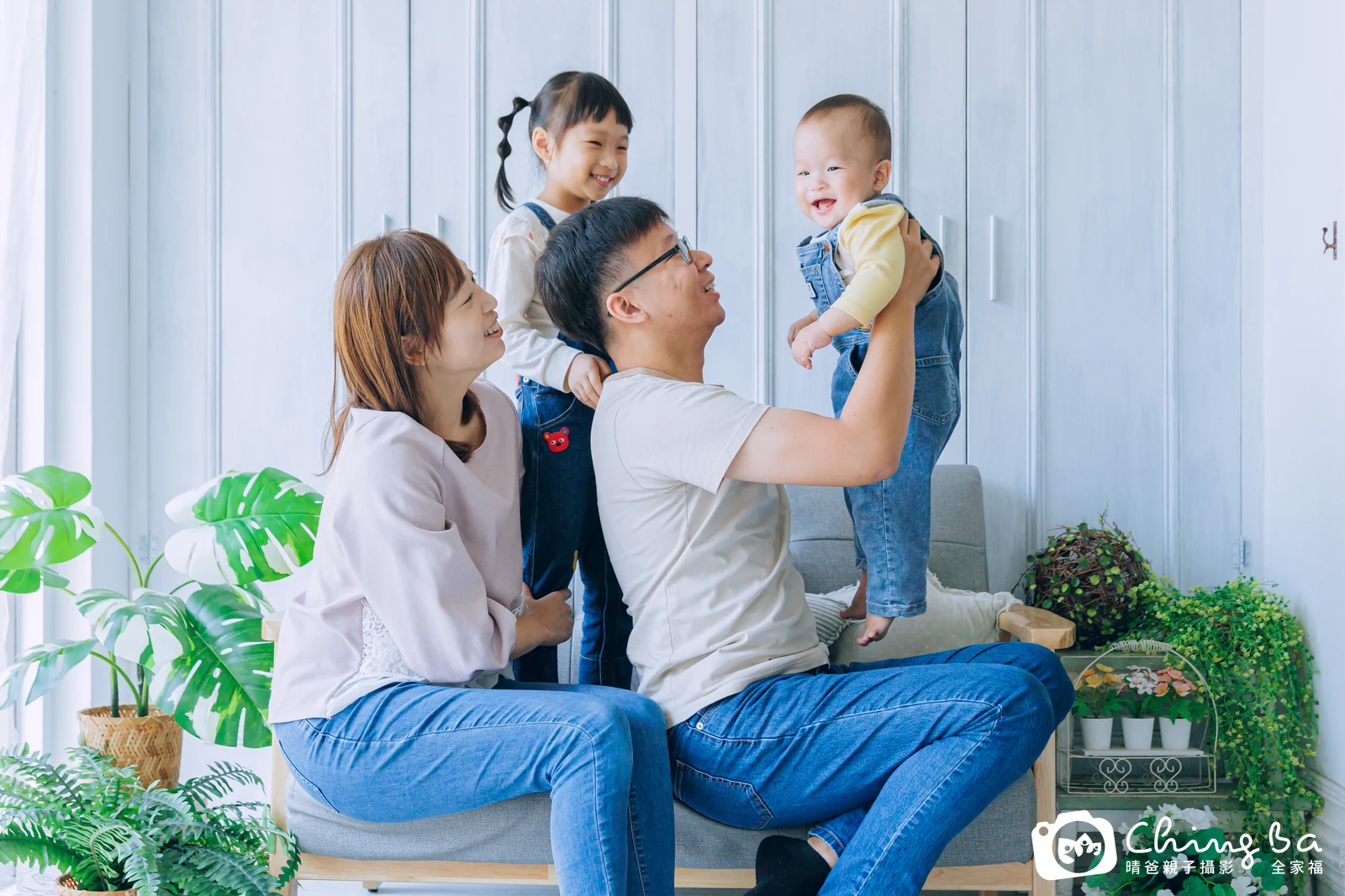 阿滴的台中小家庭抓周拍攝現場