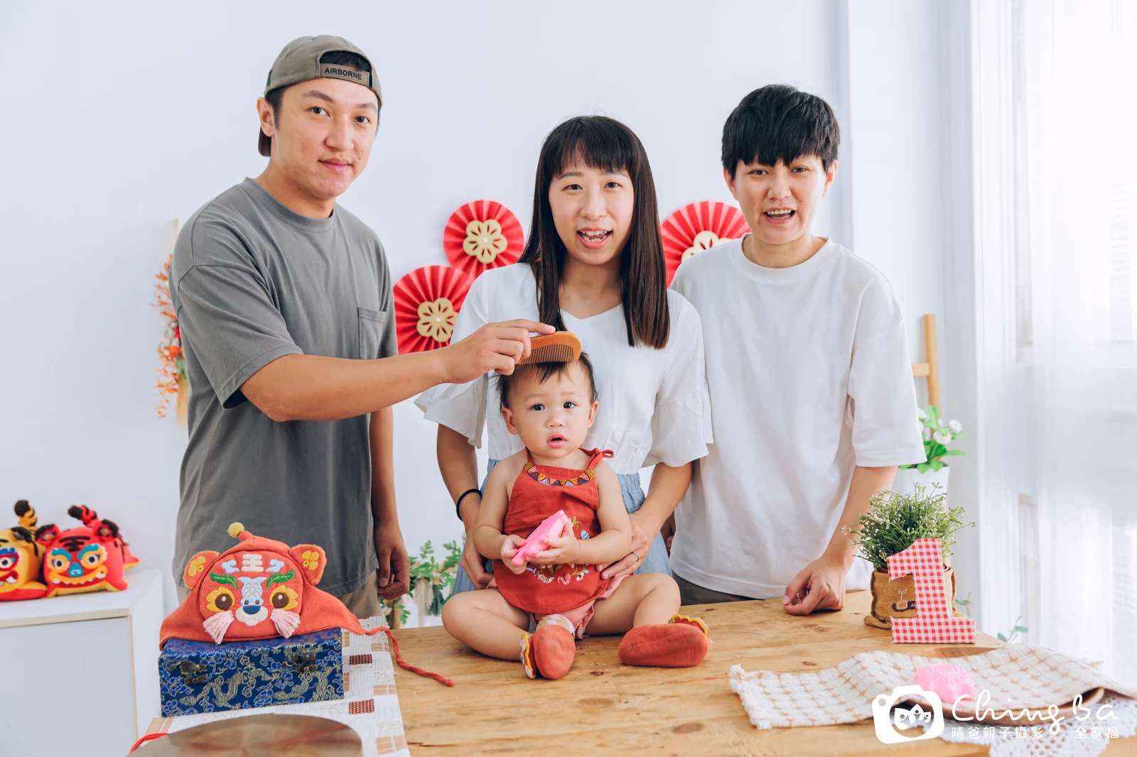 Mia的台中小家庭抓周拍攝現場