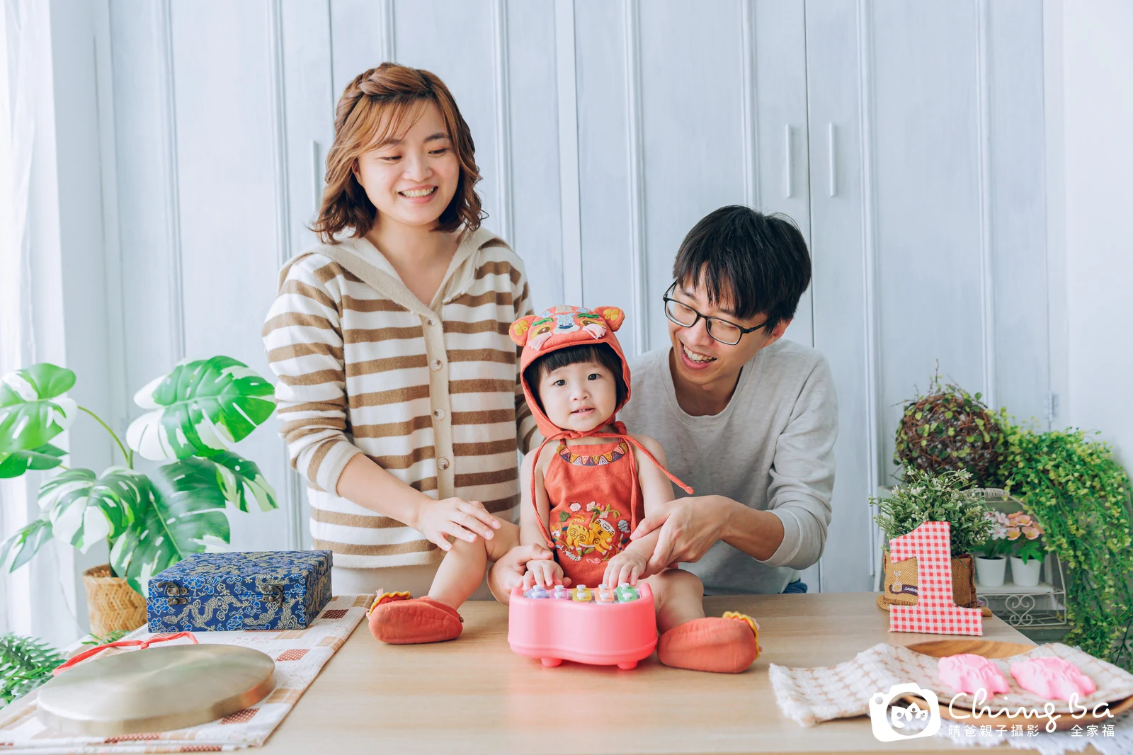 妘妘的台中小家庭抓周拍攝現場