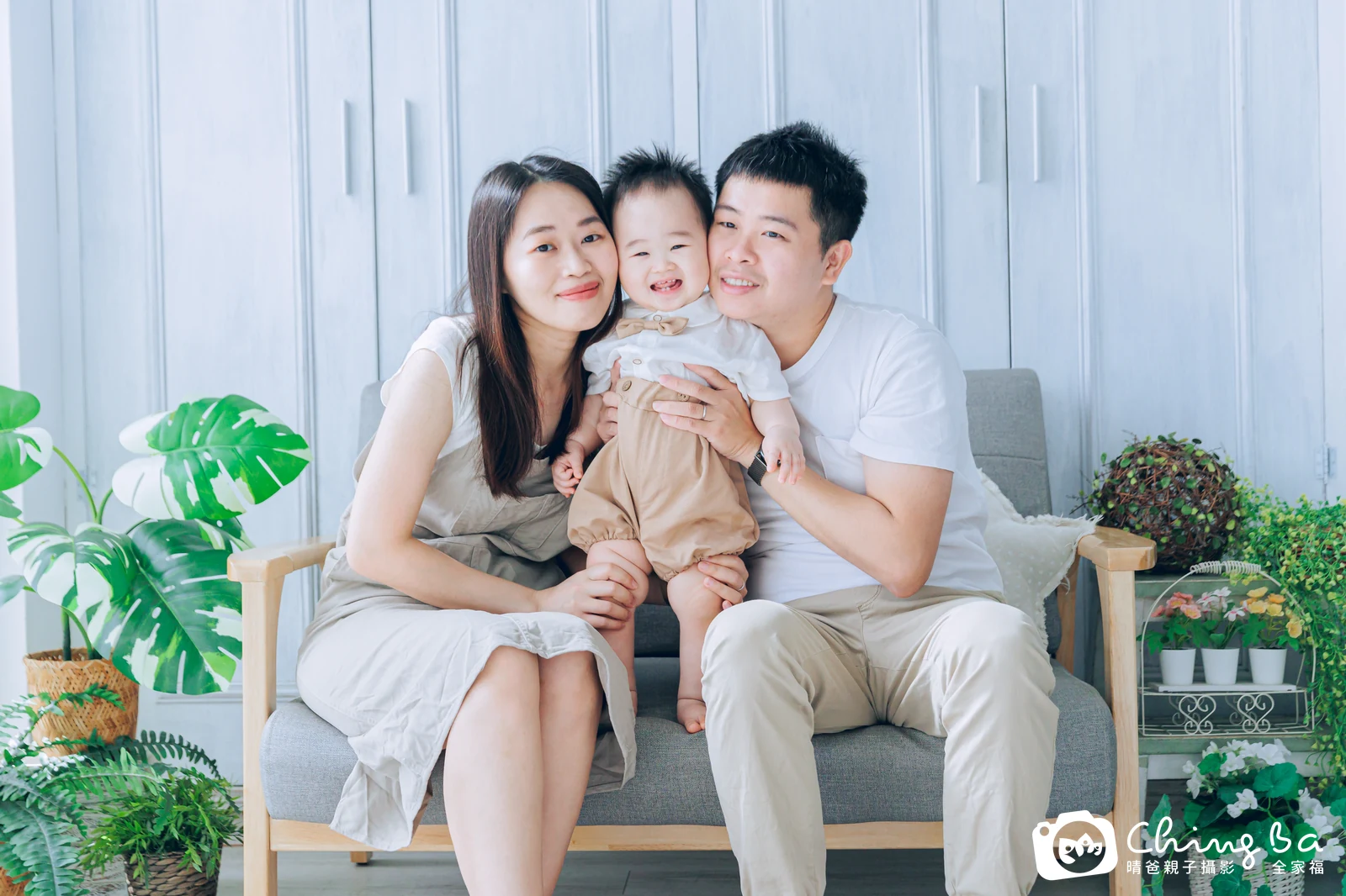辰辰 1 歲寶貝 台中小家庭抓周紀念照｜晴爸親子攝影