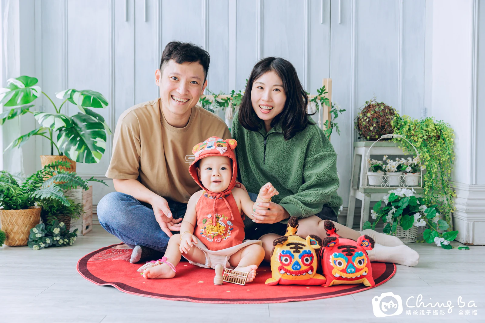 蒸餾水 約 1 歲寶貝 台中小家庭抓周紀念照｜晴爸親子攝影