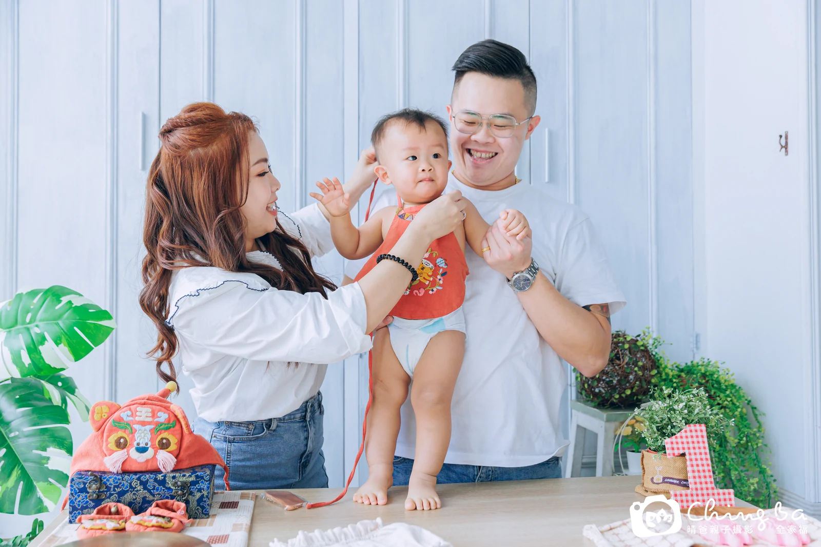 恩恩在台中拍小家庭抓周的珍貴一刻