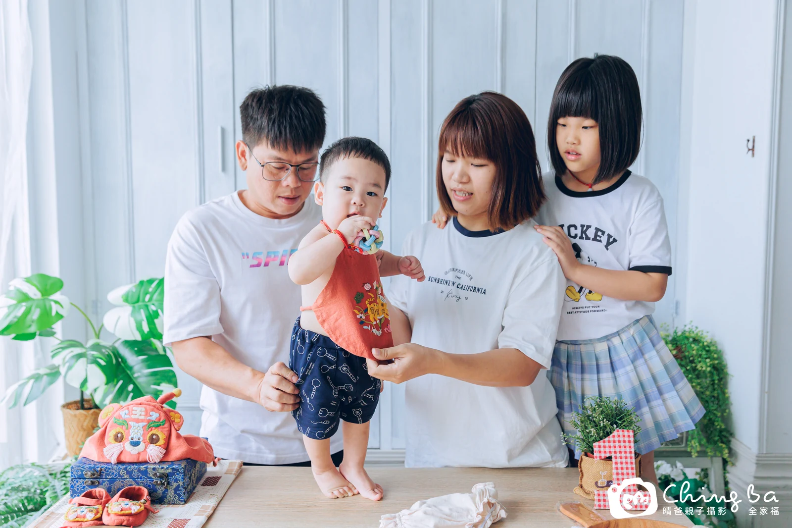 霖的台中小家庭抓周拍攝現場