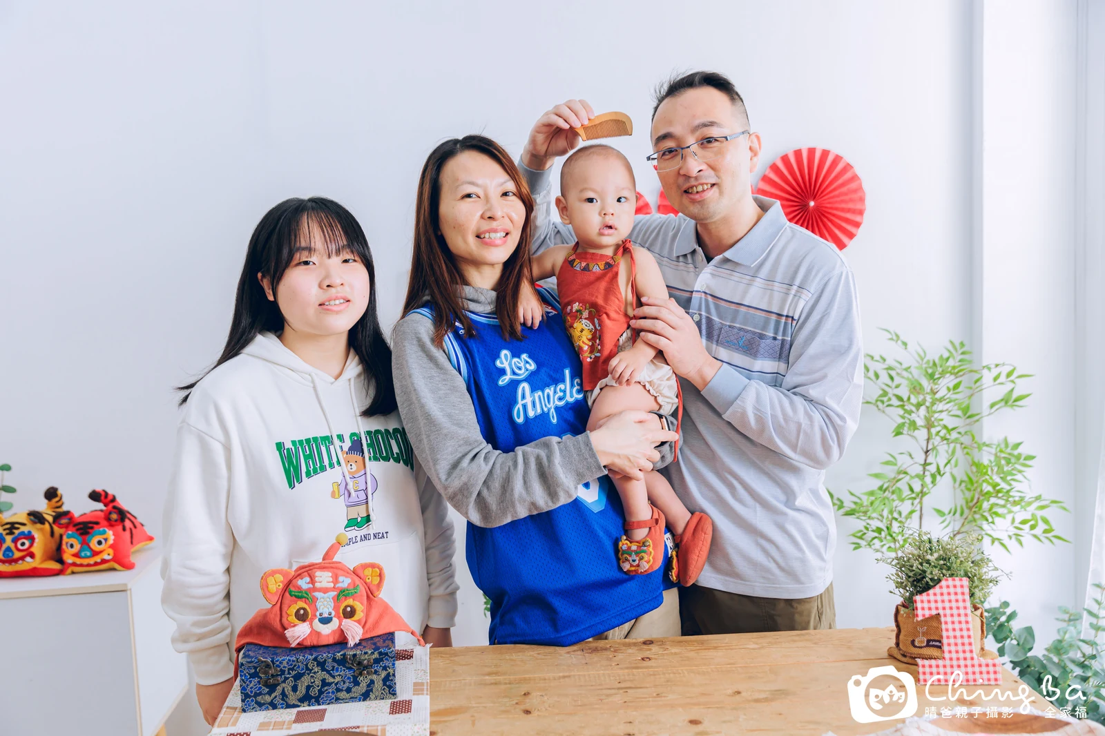 宥宥的台中小家庭抓周拍攝現場