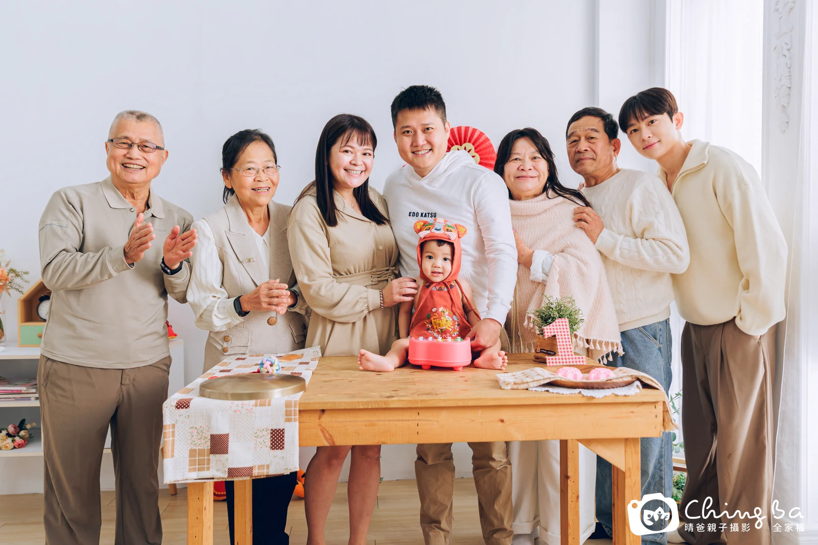 熙的台中小家庭抓周拍攝現場